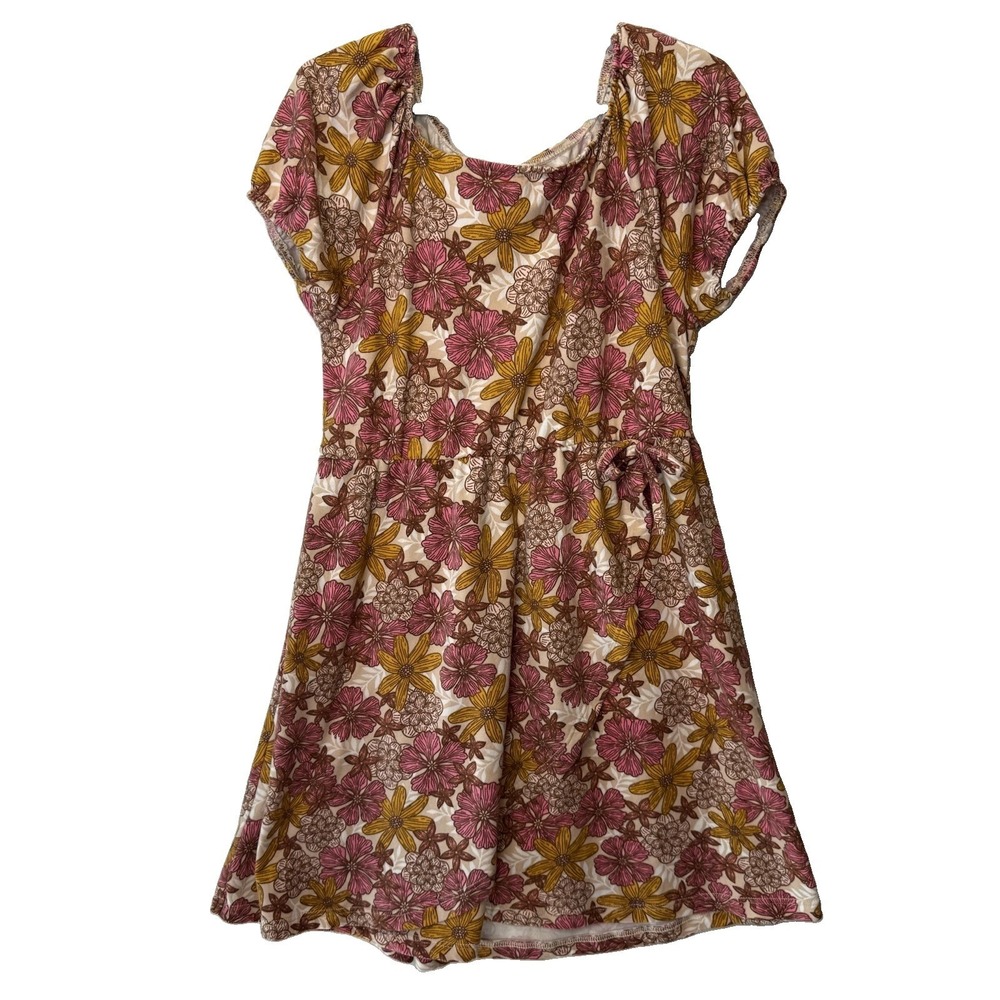 Btween Kids girls Size 7 floral babydoll‎ dress Back To School